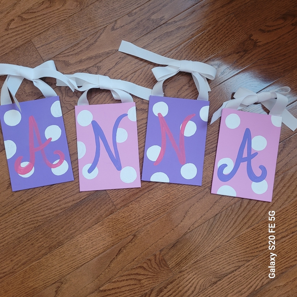 Handpainted letters for Anna